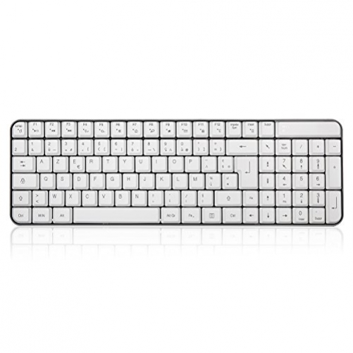 Leise kabellose Maus und Tastatur weiß grau FR-Layout