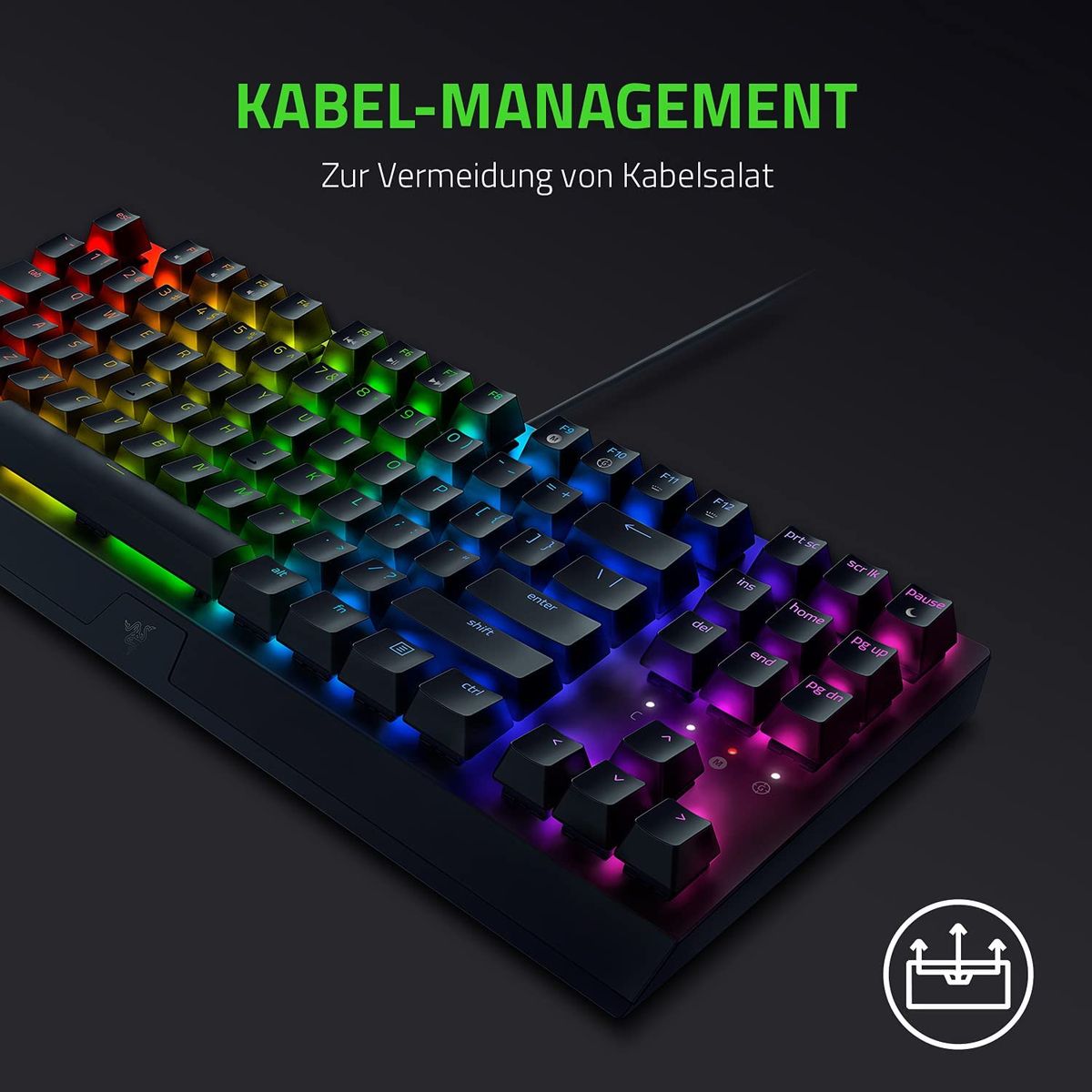 Razer BlackWidow V3 TKL Gaming Keyboard Green Switches Chroma RGB DEU Layout QWERTZ
