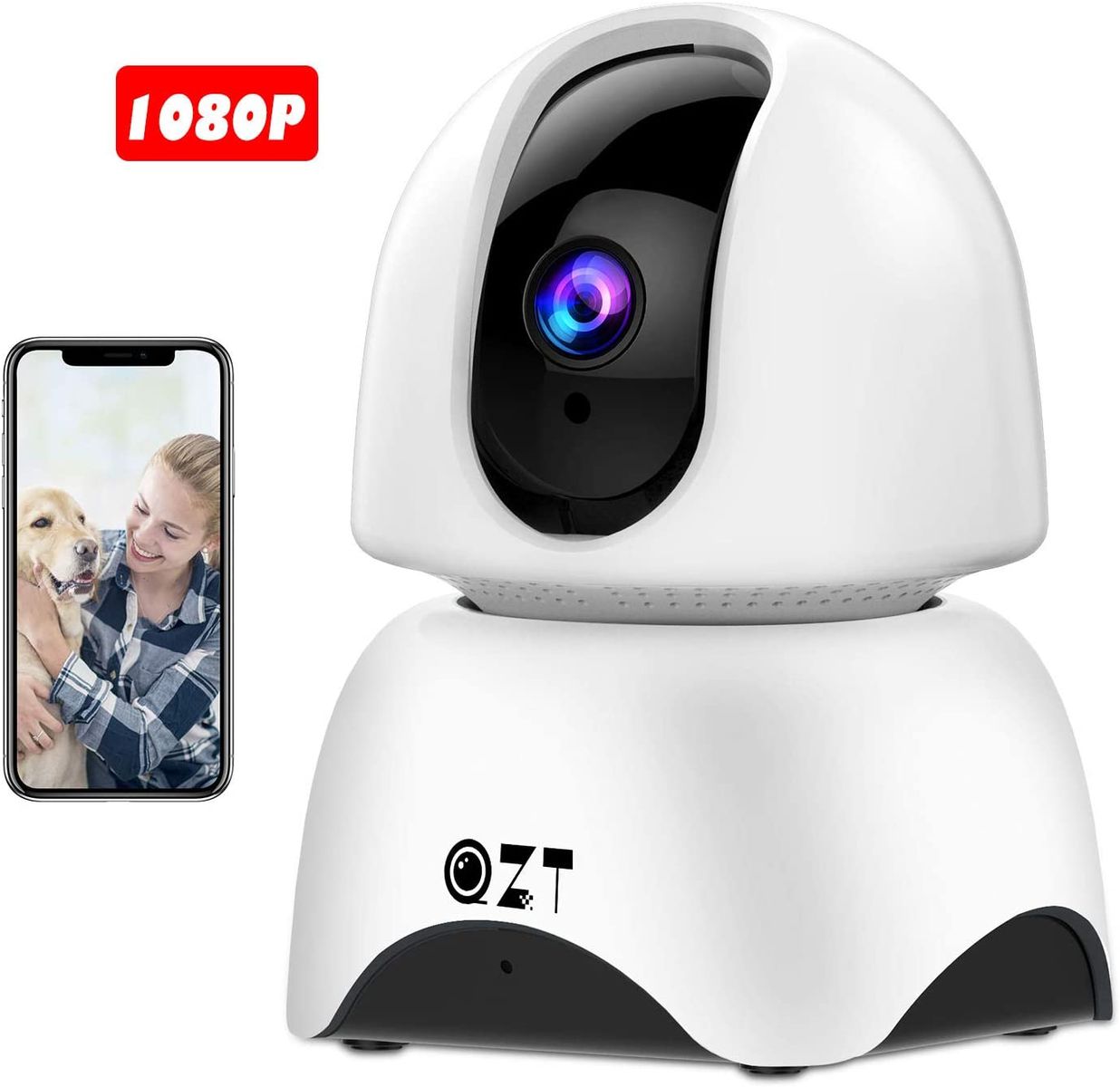 QZT 1080P surveillance camera night vision panorama motion detection app control