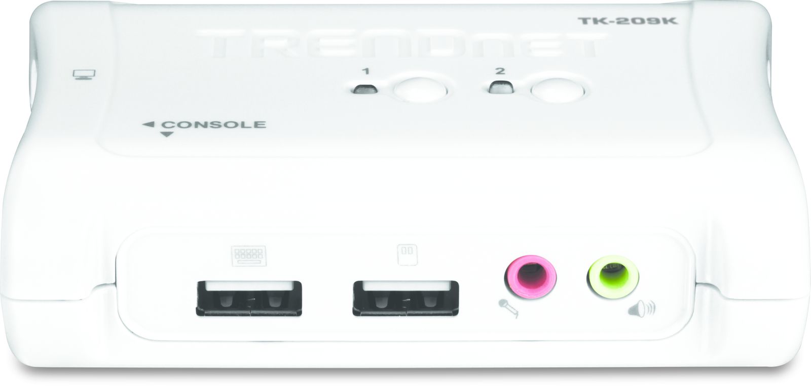 TRENDnet TK-209K 2-Port USB KVM Switch und Kabel Kit mit Audio (Verwalten von zwei PCs, USB 1.1, Hot-Plug, Auto-Scan, Hot-Keys, Windows und Linux kompatibel)
