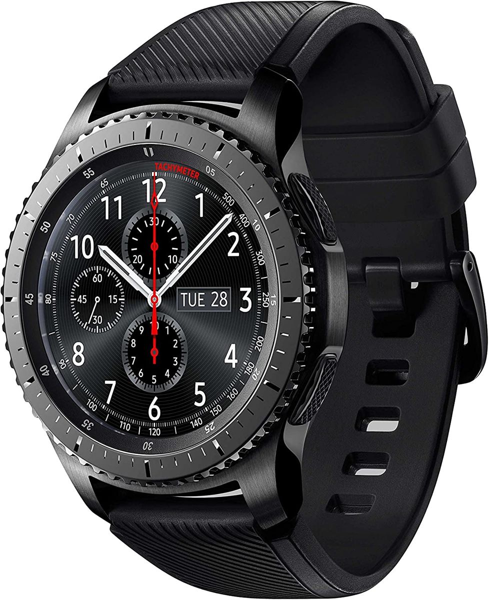 Samsung SM-R760NDAADBT Gear S3 frontier Smartwatch (3,3 cm (1,3 Zoll) Display, NFC, Bluetooth, WLAN, Tizen OS, mit Silikon-Armband) Gear S3 frontier Single