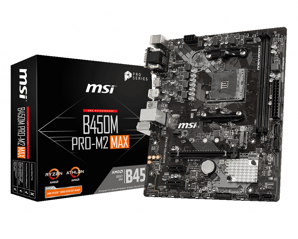 MSI B450M PRO-M2 MAX AMD AM4 DDR4 m.2 USB 3.2 Gen 2 HDMI M-ATX Motherboard Mainboard M-ATX B450M PRO-M2 MAX
