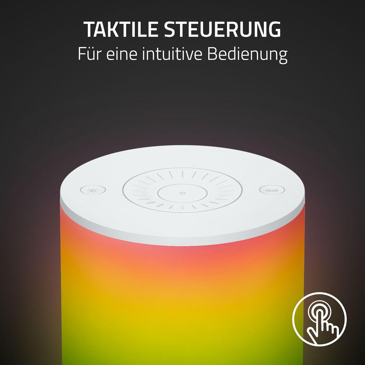 Razer Aether Smart-Leuchte Pro - LED-Leuchte mit Mehrzonen-Beleuchtun (Mehrzonen-Beleuchtung, Touch-Steuerung, Powered by Chroma RGB, Kompatibel zu Matter, Unterstützt Smart Home App) Aether Smart Lamp Pro