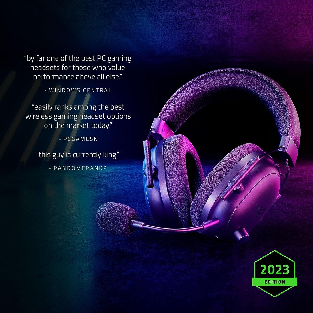 Razer BlackShark V2 Pro 2023 Gaming Headset Dual Wireless Virtual 7.1 Surround-Sound Multi-Plattform Black 1