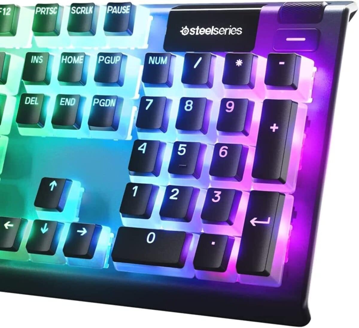 SteelSeries PrismCaps – Double-Shot-Tastenset mit „Pudding“-Optik – Kompatibilität mit allen gängigen mechanischen Tastaturen – MX-Stößel – Schwarz (UK-Tastaturlayout)