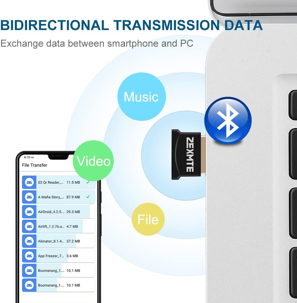 ZEXMTE Bluetooth Adapter stype 1