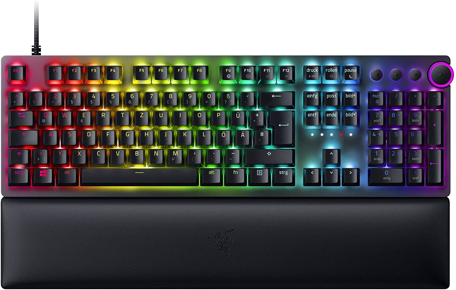 Razer Huntsman V2 Gaming Keyboard Optical Red Switches Chroma RGB DE-Layout
