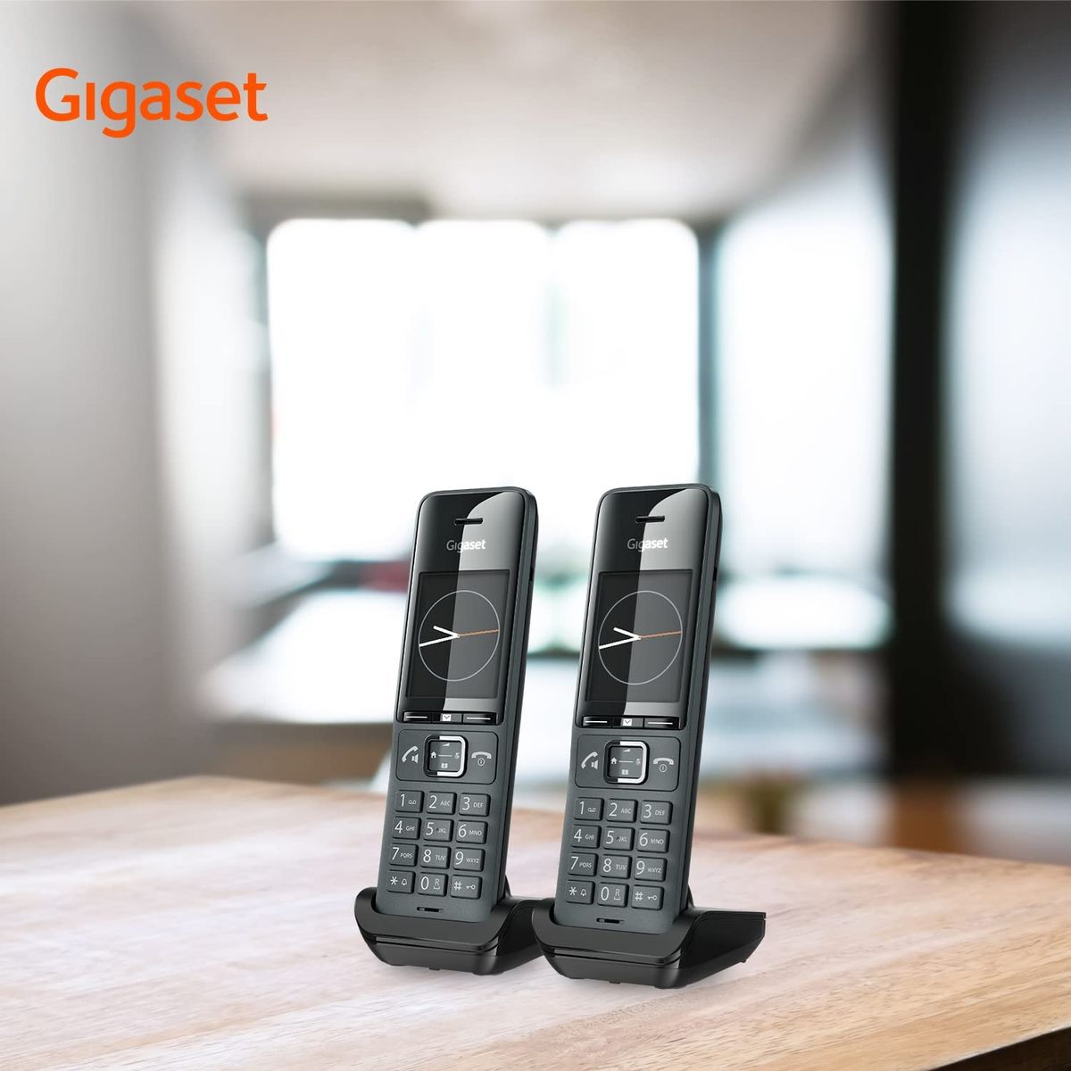 Gigaset Comfort 520HX Duo 2 DECT-Mobilteile Ladeschale Elegantes Schnurloses Telefon für Router & DECT-Basis -Fritzbox-kompatibel top Audioqualität Freisprechfunktion titan-schwarz Comfort 520HX DUO 2 Mobilteile Single