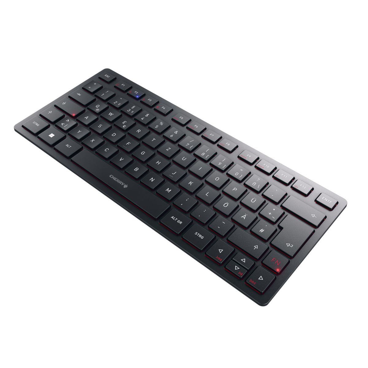 CHERRY KW 9200 MINI Tastatur Universal USB + RF Wireless + Bluetooth QWERTZ Deutsch Schwarz - (DEU Layout - QWERTZ)