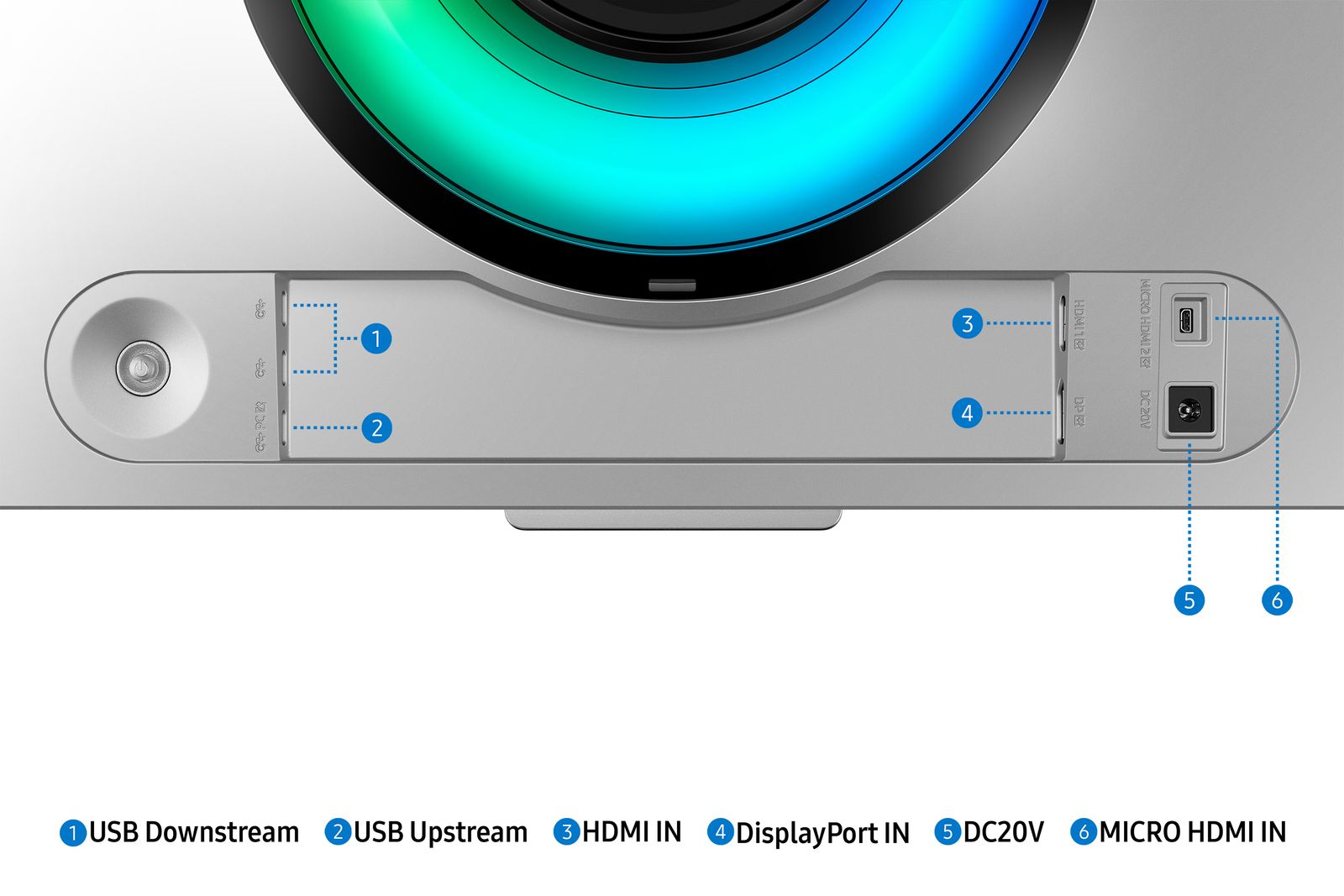 Samsung G95SC Computerbildschirm 124,5 cm (49") 5120 x 1440 Pixel Dual QHD OLED Silber