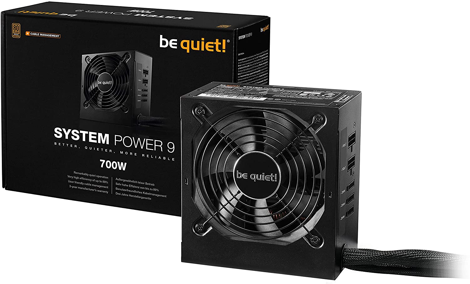 be quiet! System Power 9 | 700W CM Power Supply 20+4 pin ATX ATX Black