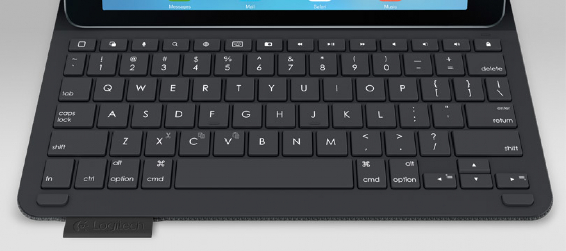 logitech Type+ Tastatur für Mobilgeräte Rot Bluetooth IT-Layout