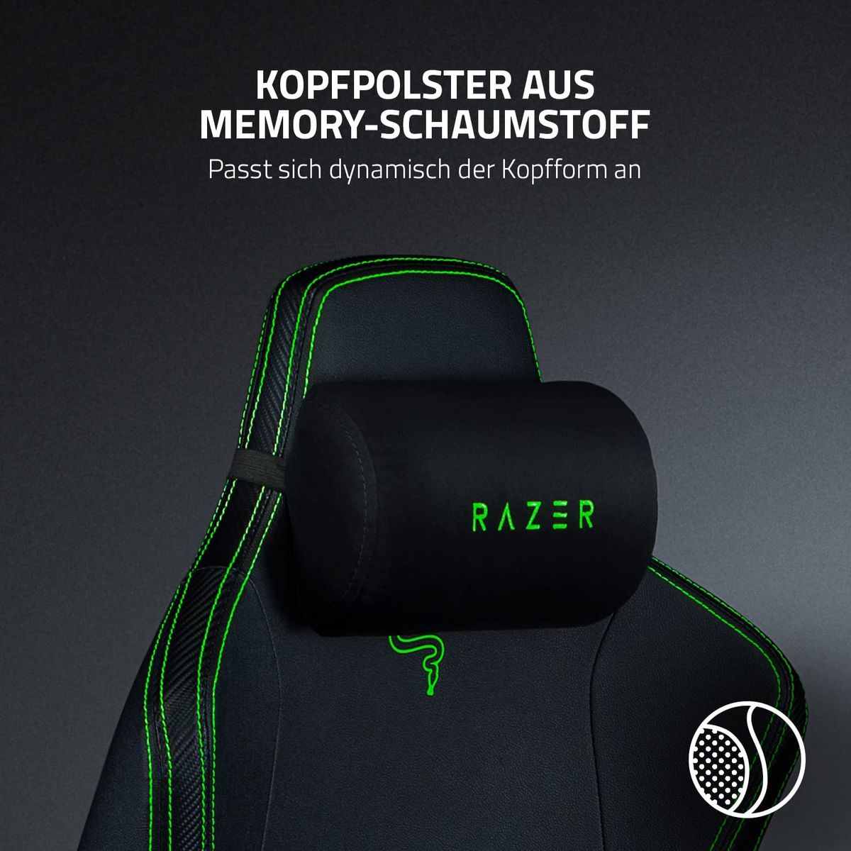 Razer Iskur XL Ergonomic Gaming & Office Chair Fabric < 180kg Lumbar Support Headrest Grey