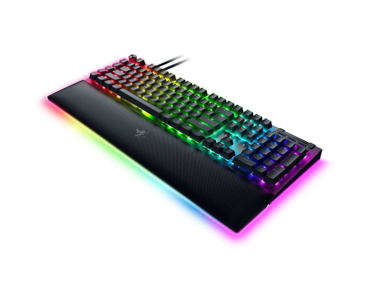 Razer BlackWidow V4 Pro Gaming Keyboard 8 Macro Keys Media Buttons Command Dial Yellow Switches Chroma RGB USA Layout QWERTY ISO