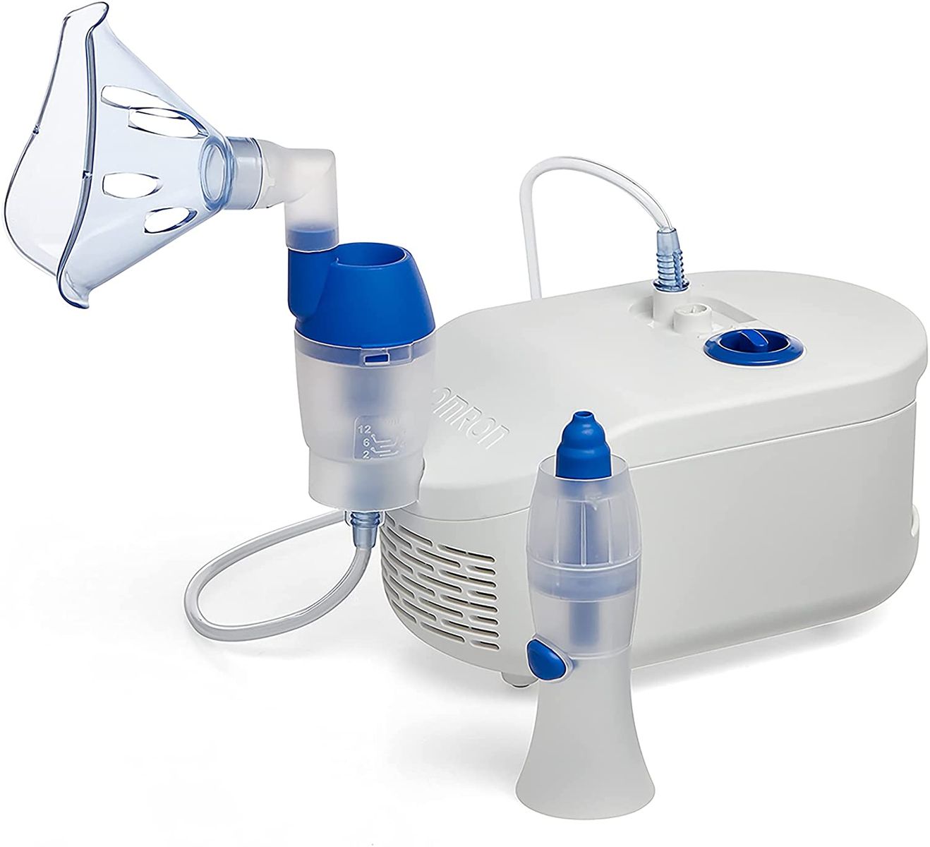 OMRON X102 Total Nebulizer 2in1 with Nasal Shower - Home Use Aerosol Device Kit, Treatment of Respiratory Diseases such as Asthma, Colds, Cough, Allergies in Adults and Children