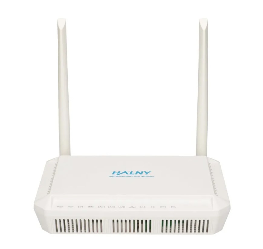 HALNy HL-4GMV4 | ONT | GPON ONT B+ SC/APC, AC Wave2, Dual Band 2x2 MIMO, 4x RJ45 1000Mb/s, 1x RJ11