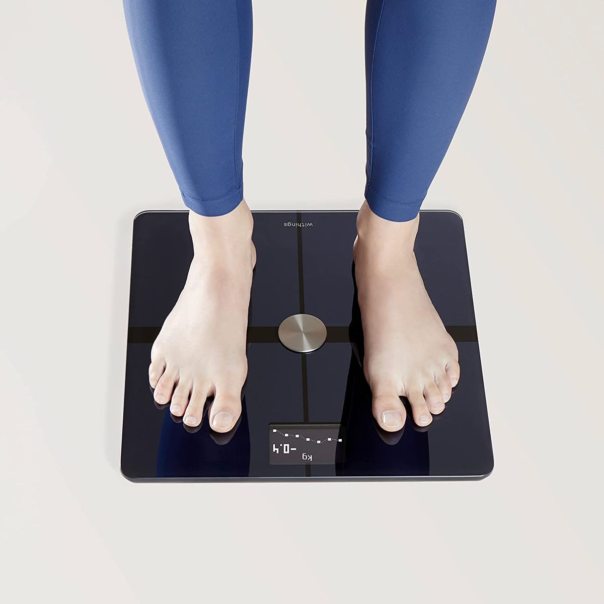 Withings Body+ - WLAN-Smart-Waage mit Körperzusammensetzungsfunktion, Messung von Körperfett, BMI, Muskelmasse, Wasseranteil, digitale Körperfettwaage, App-Sync via Bluetooth oder WLAN Weiß