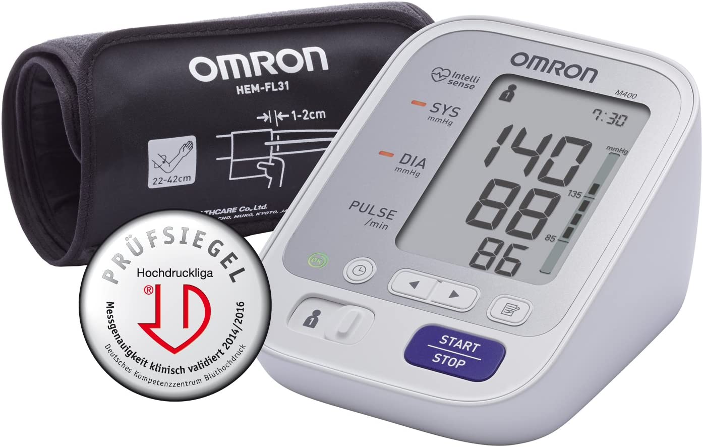 OMRON M400 – Oberarm-Blutdruckmessgerät mit Intelli Wrap-Manschette