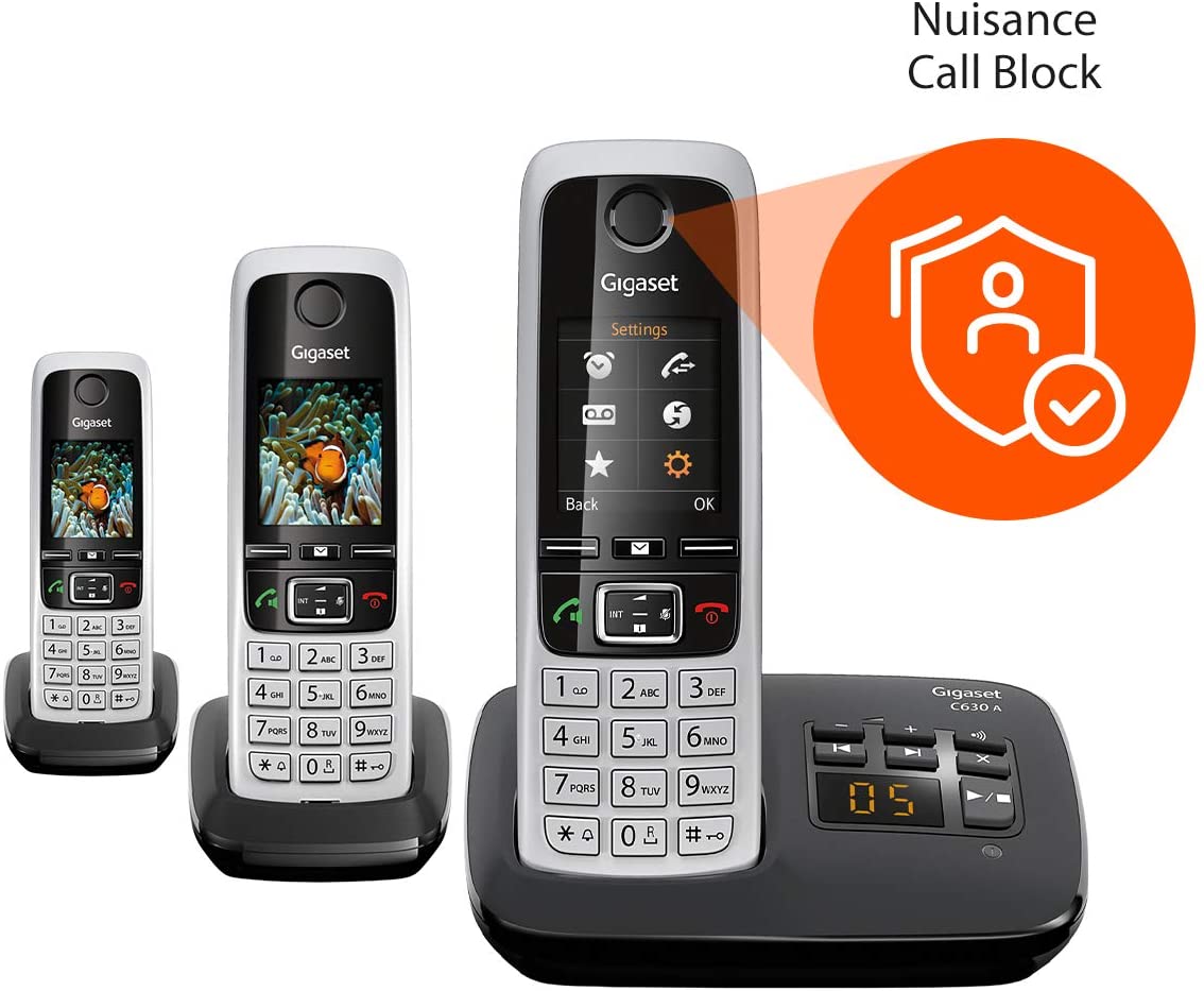 Gigaset C630A Trio Premium Cordless Home Phone Answering Machine 3 Handsets