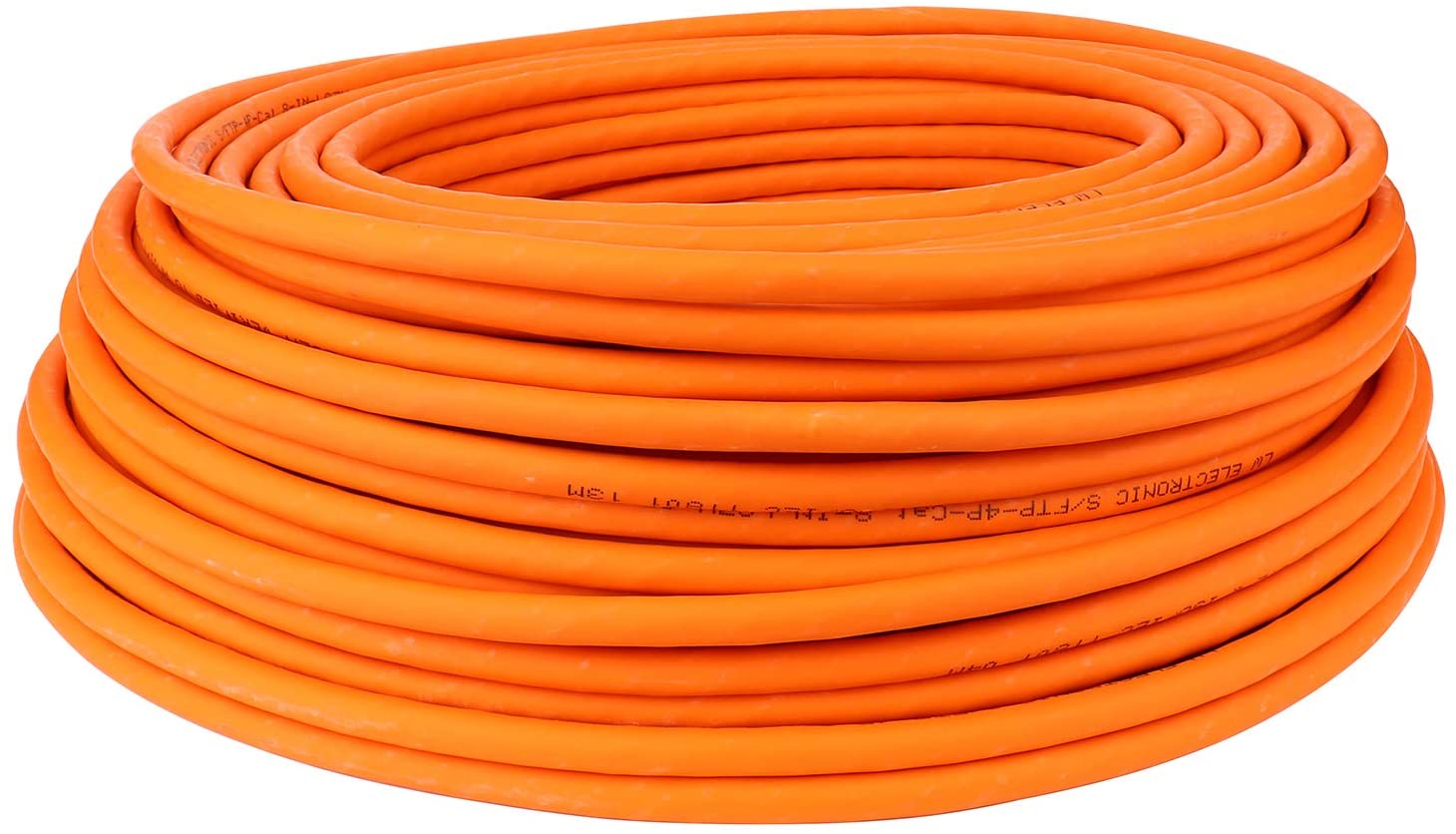 LW Electronic 25GBase-T / 40GBase-T Cat8.1 2000 MHz PIMF LSZH 4x2xAWG23 High Quality Installation Cable Gigabit Network Cable S/FTP Shielded LAN Cable Data Cable Shielded Installation Cable Orange 50 m