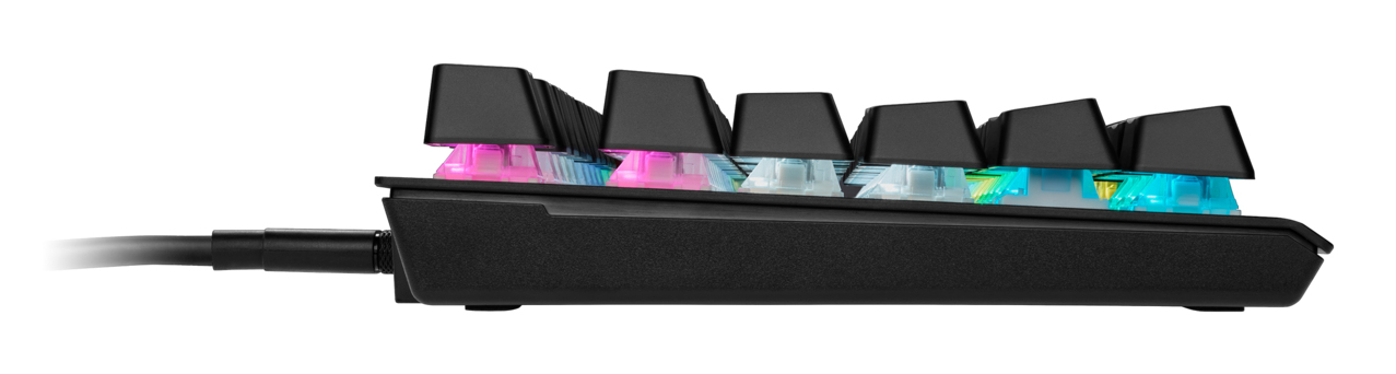 Corsair K60 PRO TKL RGB Tenkeyless Optisch-Mechanische Kabelgebundene Gaming-Tastatur - OPX Linear-Schalter - Polycarbonat-Tastenkappen - iCUE-Kompatibel - PC, Mac, Xbox - Schwarz - (DEU Layout - QWERTZ)