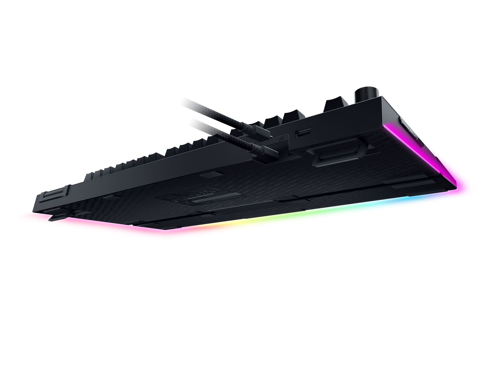 Razer BlackWidow V4 Pro Gaming Keyboard 8 Macro Keys Media Buttons Command Dial Orange Switches Chroma RGB US-Layout ISO