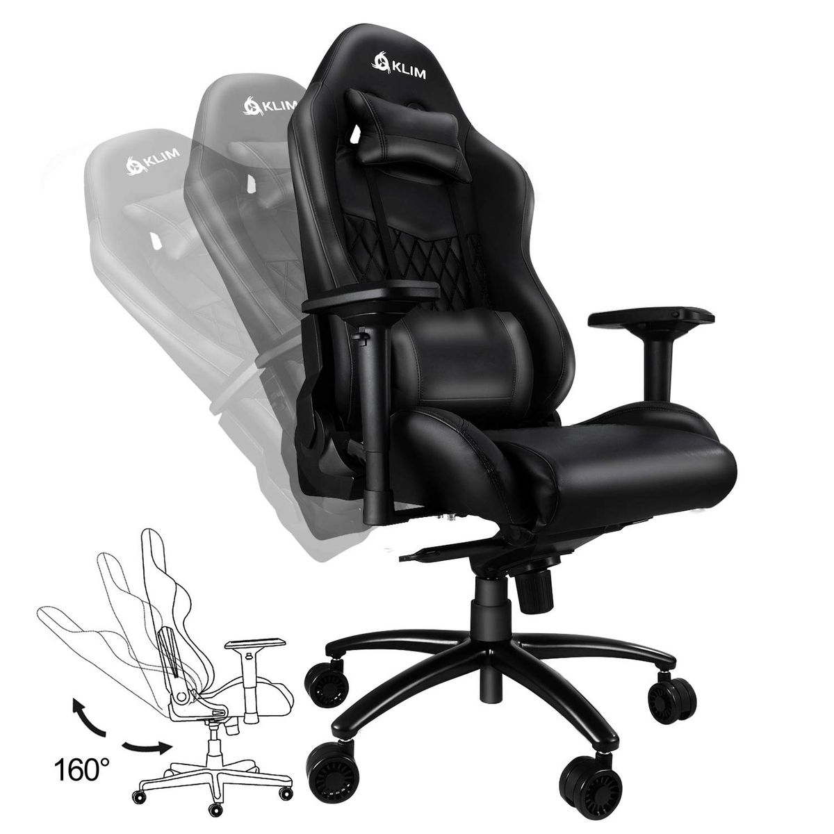 KLIM Esports Gaming Chair Fully Adjustable