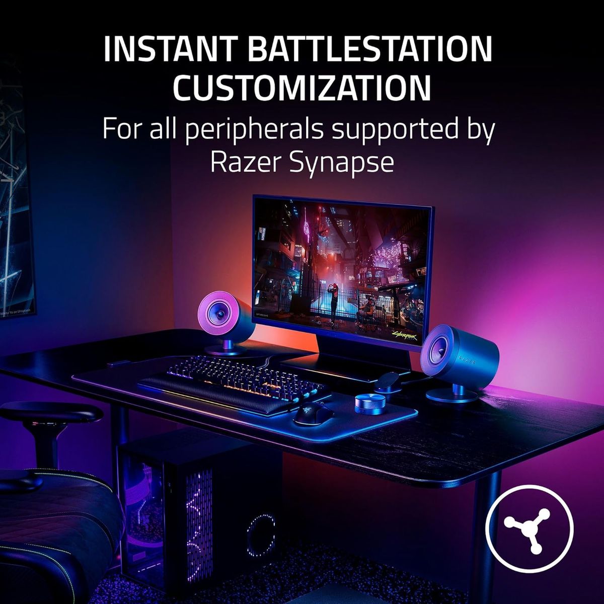 Razer Wireless Control Pod: Erweiterte Audiosteuerung für Nommo V2 & Leviathan V2 Lautsprecher - RGB-Lichtanpassung - drehbarer, anklickbarer Drehregler & Quellentaste - robuste Aluminiumlegierung - USB & Bluetooth Razer Wireless Control Pod: Erweiterte Audiosteuerung für Nommo V2 & Leviathan V2 Lautsprecher - RGB-Lichtanpassung - drehbarer, anklickbarer Drehregler & Quellentaste - robuste Aluminiumlegierung - USB & Bluetooth