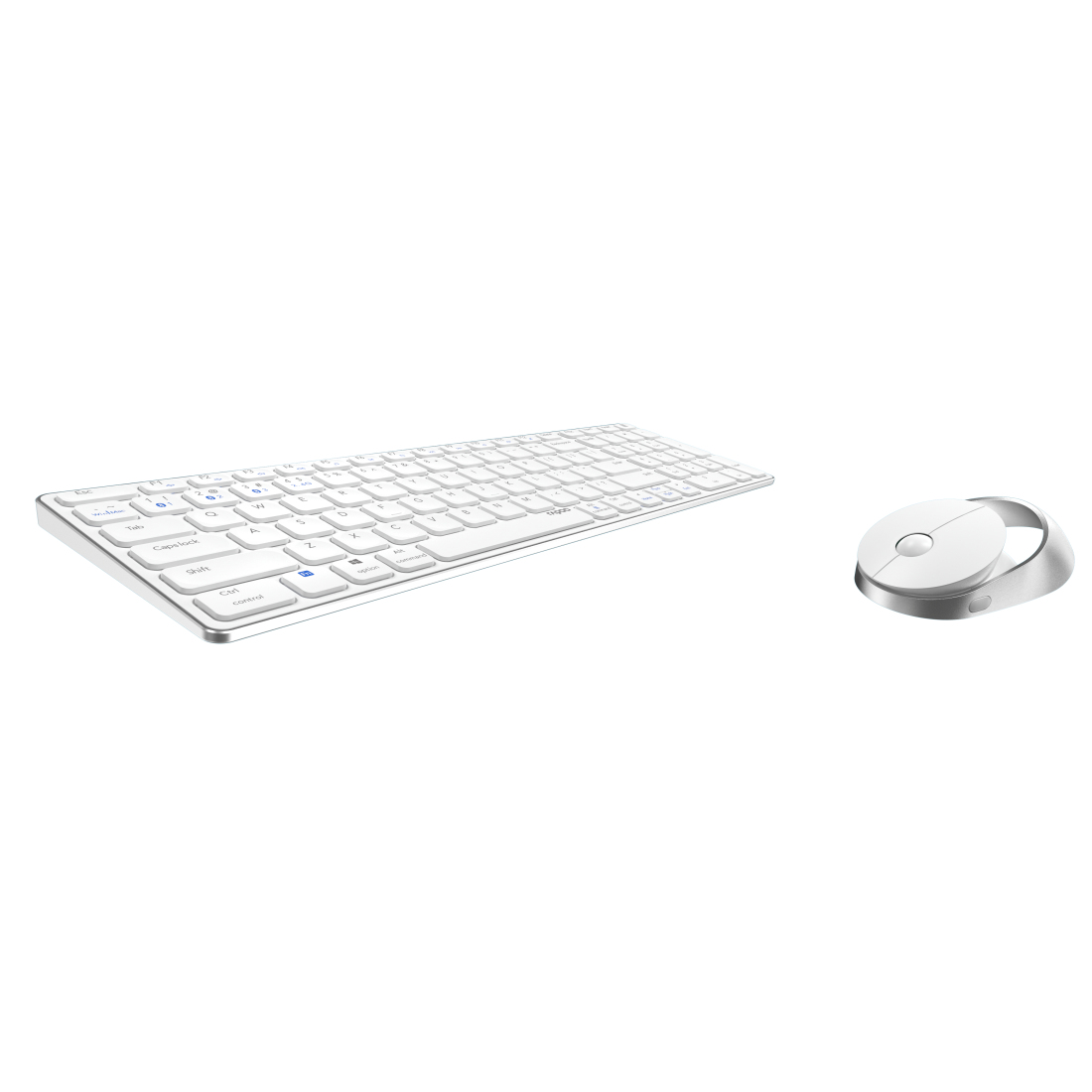 Rapoo 9750M Tastatur Maus enthalten RF Wireless + Bluetooth Weiu00df - (DEU Layout - QWERTZ)