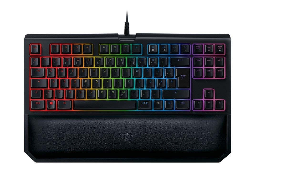 Razer BlackWidow TE Chroma V2 Gaming Keyboard Green Switches RGB USA Layout QWERTY