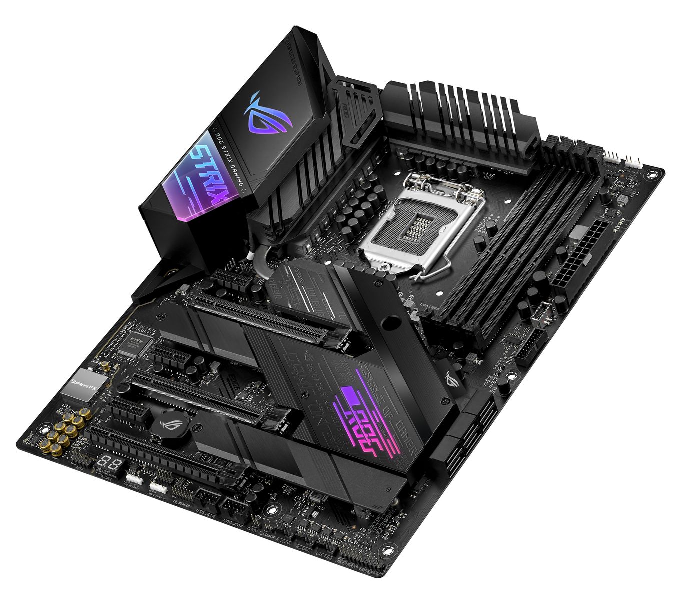 ASUS ROG Strix Z490-E Gaming 90MB12P0-M0MAY0 Mainboard ATX LGA1200 Intel Z490, DDR4 128GB, WLAN, Bluetooth 5.1, 2.5GbE, M.2, SATA III, UEFI