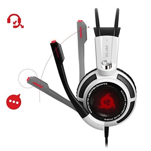 KLIM Puma Vibration 7.1 Surround Sound Gaming Headset USB weiß/schwarz