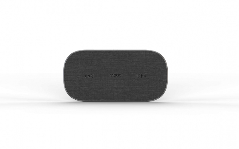 Rapoo XC260 Wireless Qi Induktionsladegerät 2x10W für Smartphone Schnellladen Überladeschutz Grau
