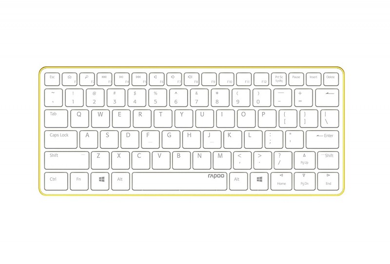 Rapoo E6350 - Bluetooth Ultra-slim Keyboard weiss-grün (DEU Layout - QWERTZ)