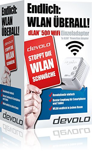 DEVOLO dLAN 500 WiFi Powerlan Adapter (500 Mbit/s 1x LAN Port) white - Plug-Type C (EU)