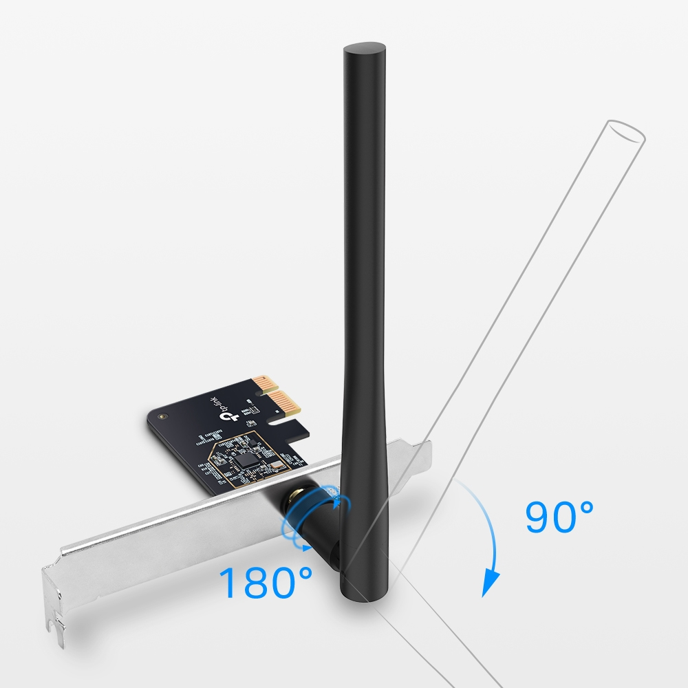 TP-Link Archer T2E AC600 Wireless Dual Band PCI Express Adapter Interne WLAN PCI-E Netzwerkkarte MU-MIMO v1.0
