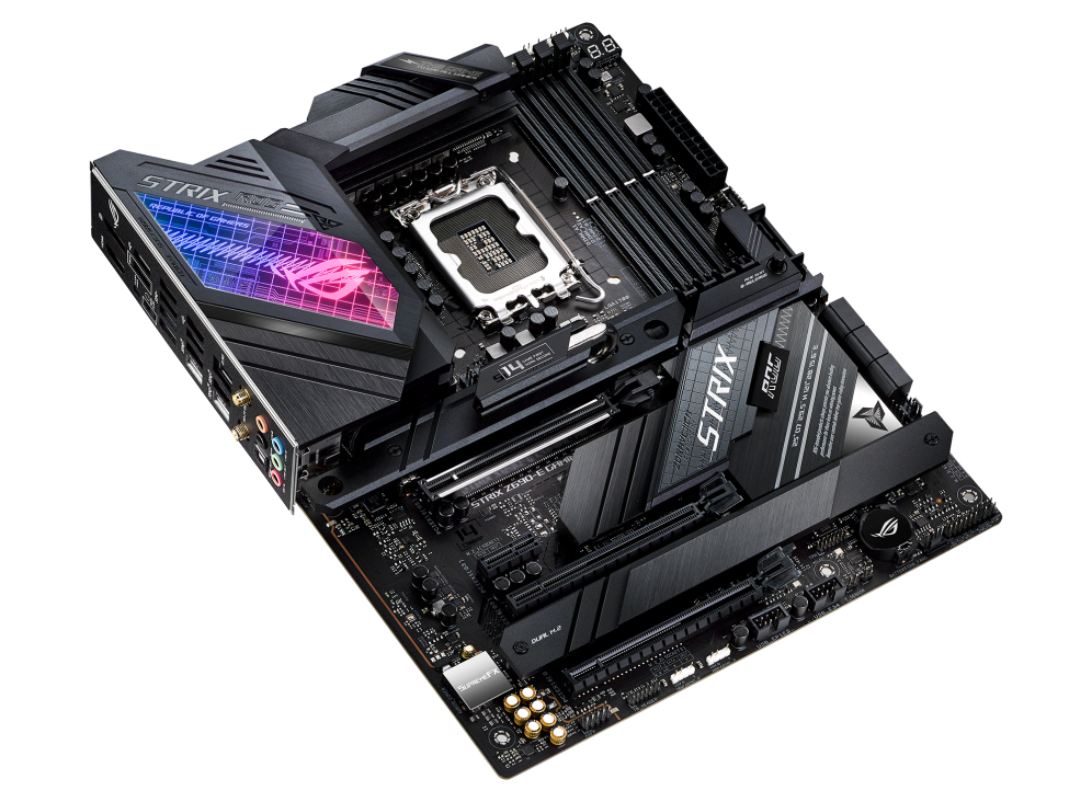 ASUS ROG STRIX Z690-E GAMING WIFI Mainboard, Intel Z690 LGA1700, ATX, DDR5, PCIe 5.0, M.2 NVMe, Wi‑Fi 6E, 2.5Gb Ethernet, Bluetooth 5.2, 7.1 Audio