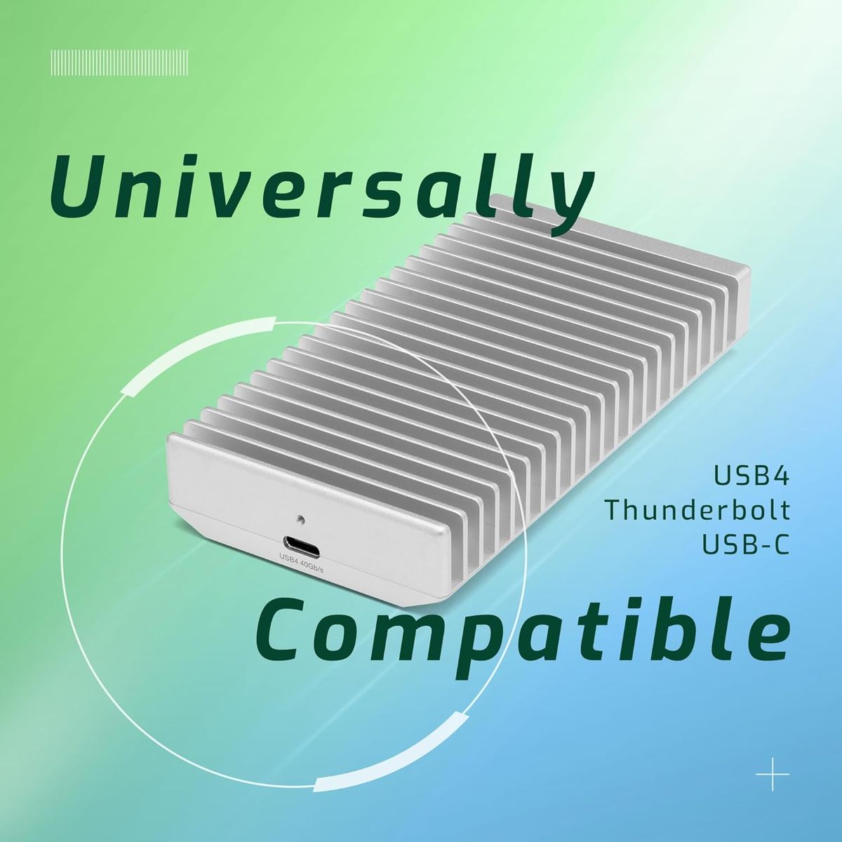 OWC Express 1M2 tragbares NVMe Thunderbolt (USB-C) SSD-Laufwerk USB4, ultraschnelles externes SSD-Laufwerk mit Aluminium-Kühlkörpergehäuse (nur Gehäuse)