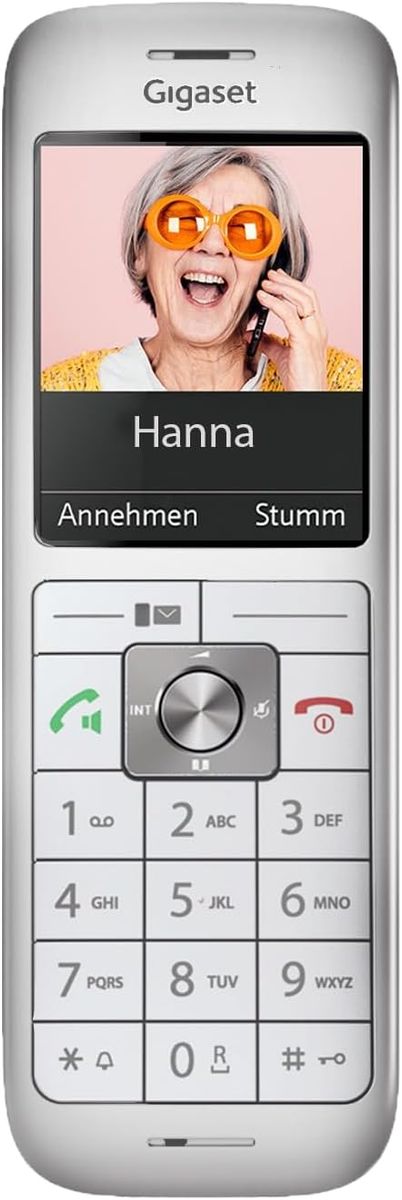 Gigaset CL660HX - design DECT-Mobilteil mit Ladeschale - Fritzbox-kompatibel - hochwertiges Schnurloses Telefon für Router und DECT-Basis, weiß