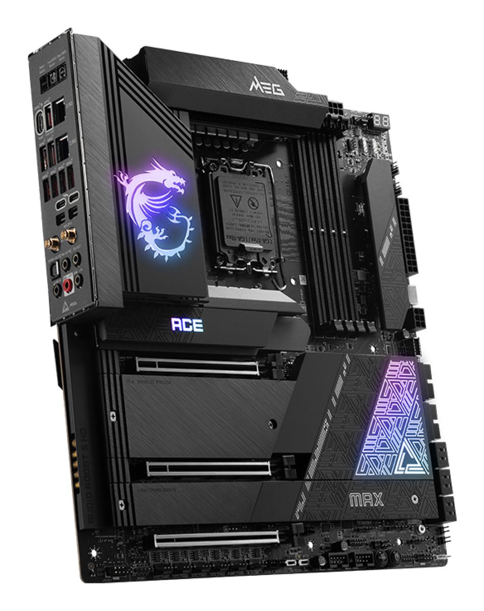 MSI MEG Z790 ACE MAX Mainboard Intel Z790 LGA 1700 E-ATX DDR5 Wi-Fi 6 Bluetooth 5.3 2.5 Gigabit LAN HDMI 2.1 DisplayPort 1.4 M.2