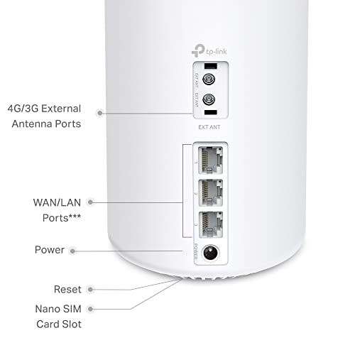 TP-Link Deco X10-4G Mesh Mobile Router V1.0 (EU), 4G LTE & Wi‑Fi 6 Dual-Band 1500 Mbit/s, 3x LAN, NanoSIM, Weiß, EU Plug