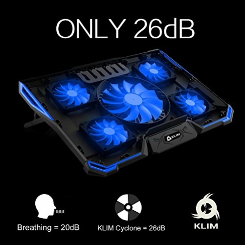 Klim Cyclone 5 Fan Laptop Cooler Blue USB