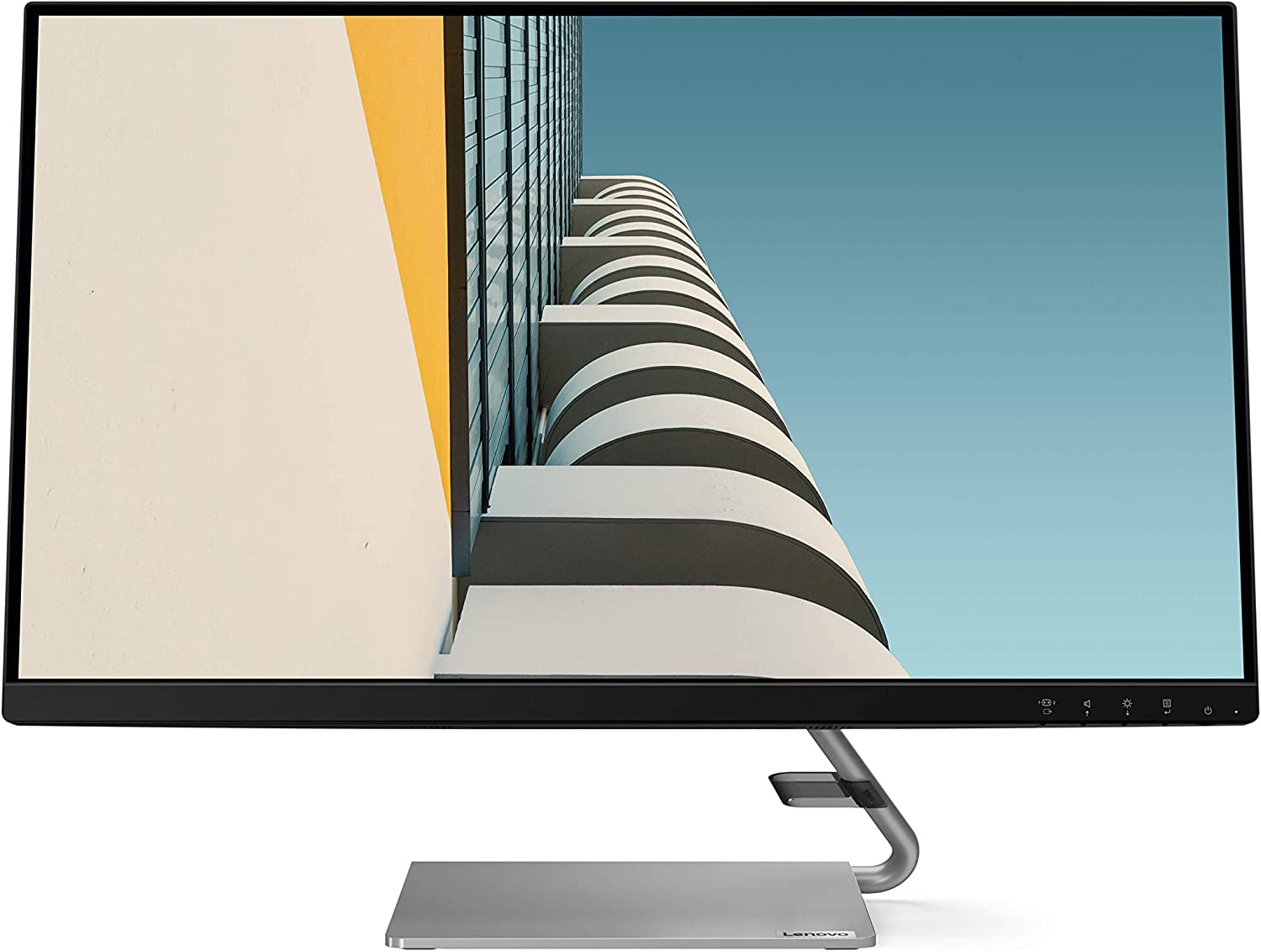 Lenovo Q27q-1L 68,58 cm 27" 2560x1440 QHD 75Hz WideView entspiegelt Monitor HDMI DisplayPort 4ms Reaktionszeit AMD Radeon FreeSync integr. Lautsprecher Eye Comfort & Safe QHD 2560x1440 Lenovo Q-Serie 27"