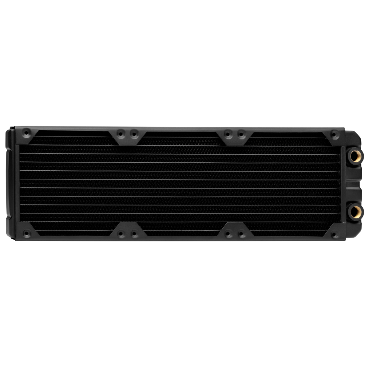 Corsair CX-9030003-WW Radiator-Block für Wasserkühlung, Messing & Kupfer, 396 x 120 x 30 mm, schwarz, 1/4" Gewinde