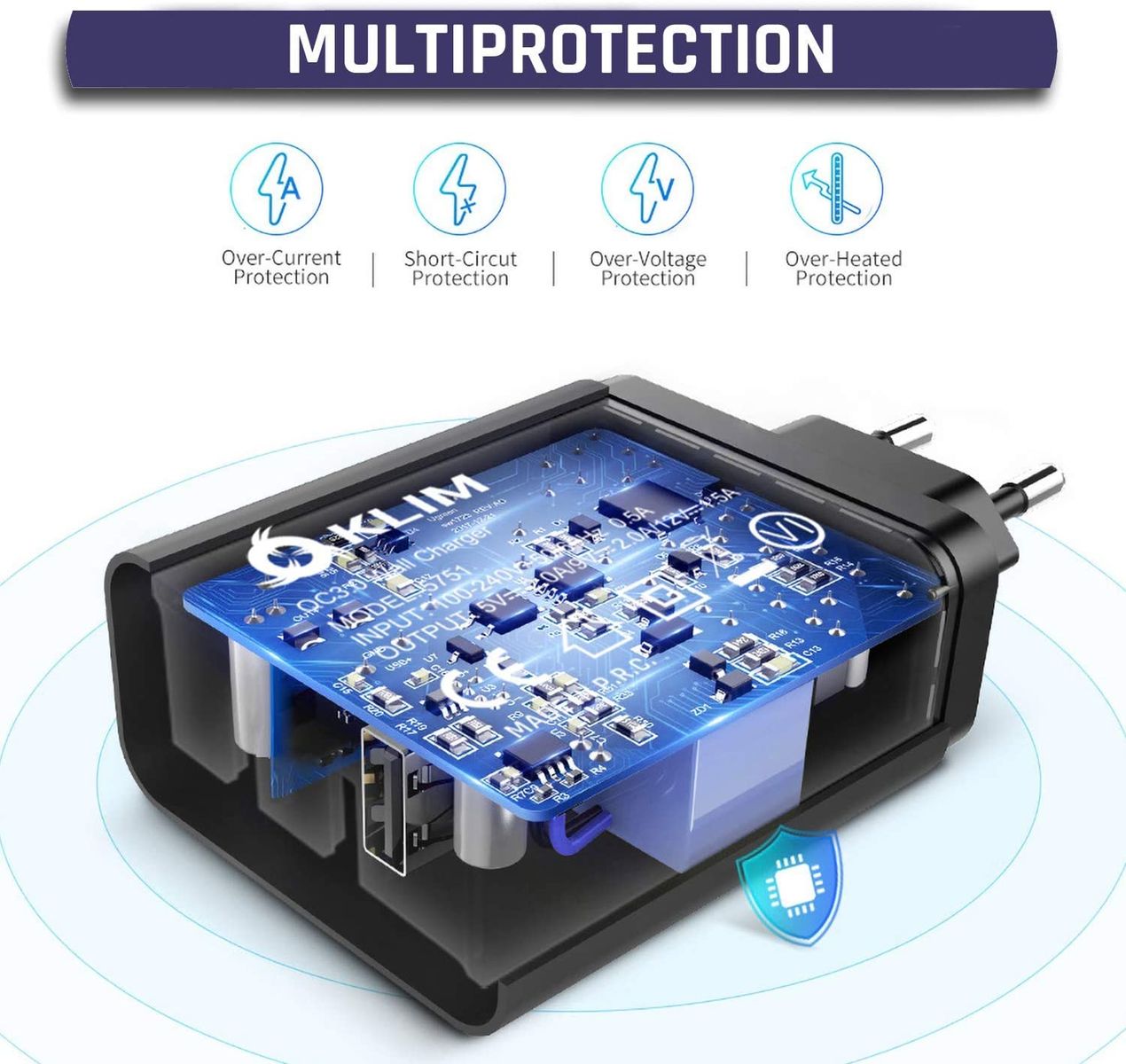 KLIM Fast Charger Fast Charger USB C Cable 2 m PLUS 10 W USB Charging Port