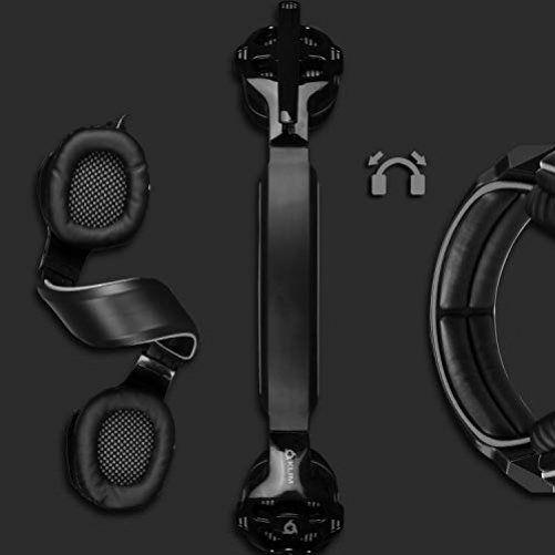 Klim Mantis 7.1 Surround Sound USB Gaming Headset für PC PS4* PS5* schwarz rot