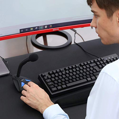 KLIM Voice V2 Desktop Mikrofon PC & MacOS & PS4 schwarz/blau