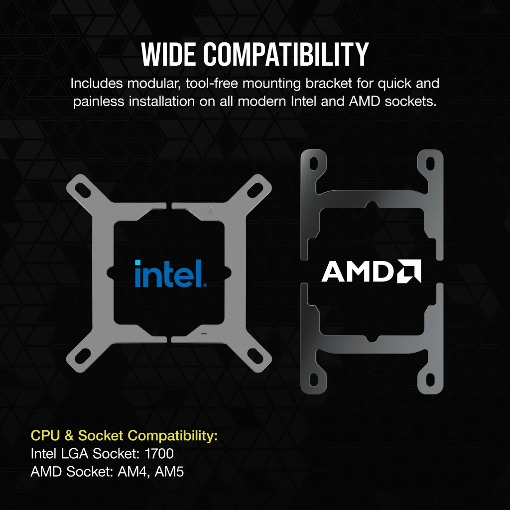Corsair iCUE XC7 RGB ELITE LCD CX-9010024-WW Wasserblock, CPU-Wasserblock, Weiß, RGB-LCD, LGA 1700 AM5 AM4, USB-C, 31 Farben, Temperaturanzeige