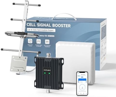ANNTLENT P20AN-EU29-PY Mobilfunkverstärker Band 20/8 (800/900 MHz) LTE 4G 3G 2G GSM Repeater für Zuhause & Büro mit Yagi-Antenne 8 dBi EU Steckertyp C