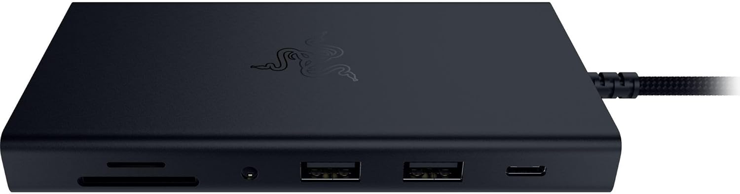 Razer USB C Dock 11-Port Reise Ladestation für Windows Mac Laptop iPad Surface Chromebook Galaxy Tab:Typ C, HDMI, Ethernet, MicroSD - 4K 60Hz Display - 85W Tablets + Mobile Fast Charge